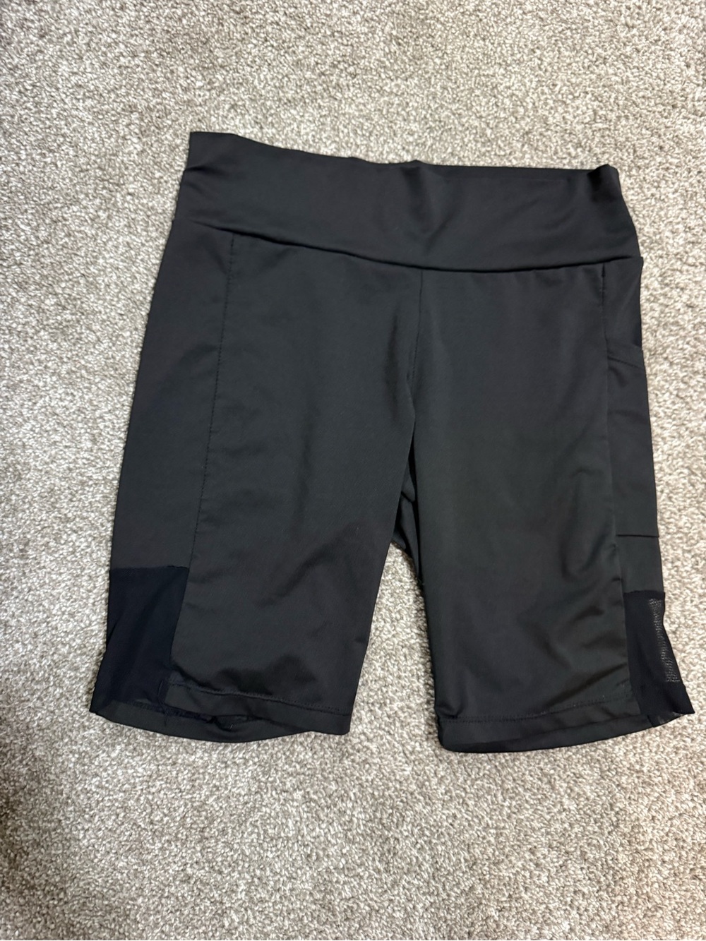 Free with any purchase ! YMI Black High-Waist Bike Shorts with Mesh Panels